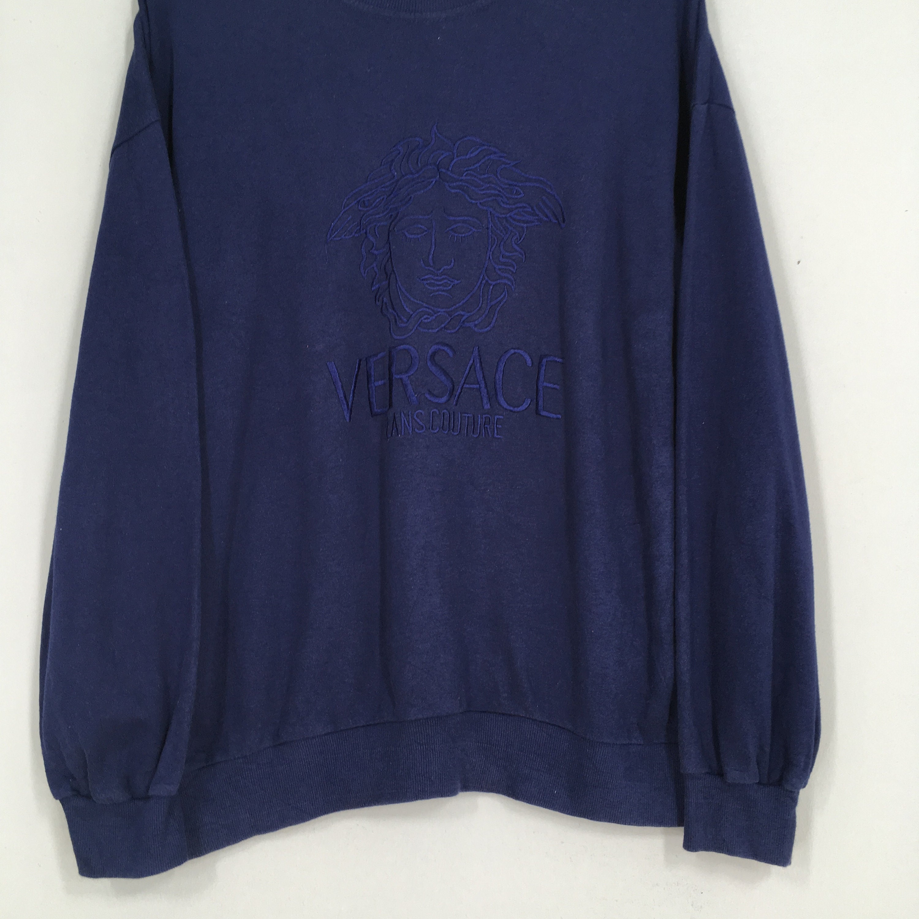 Versace Jeans Couture Sweatshirts Blue Large Vintage 90's - Etsy