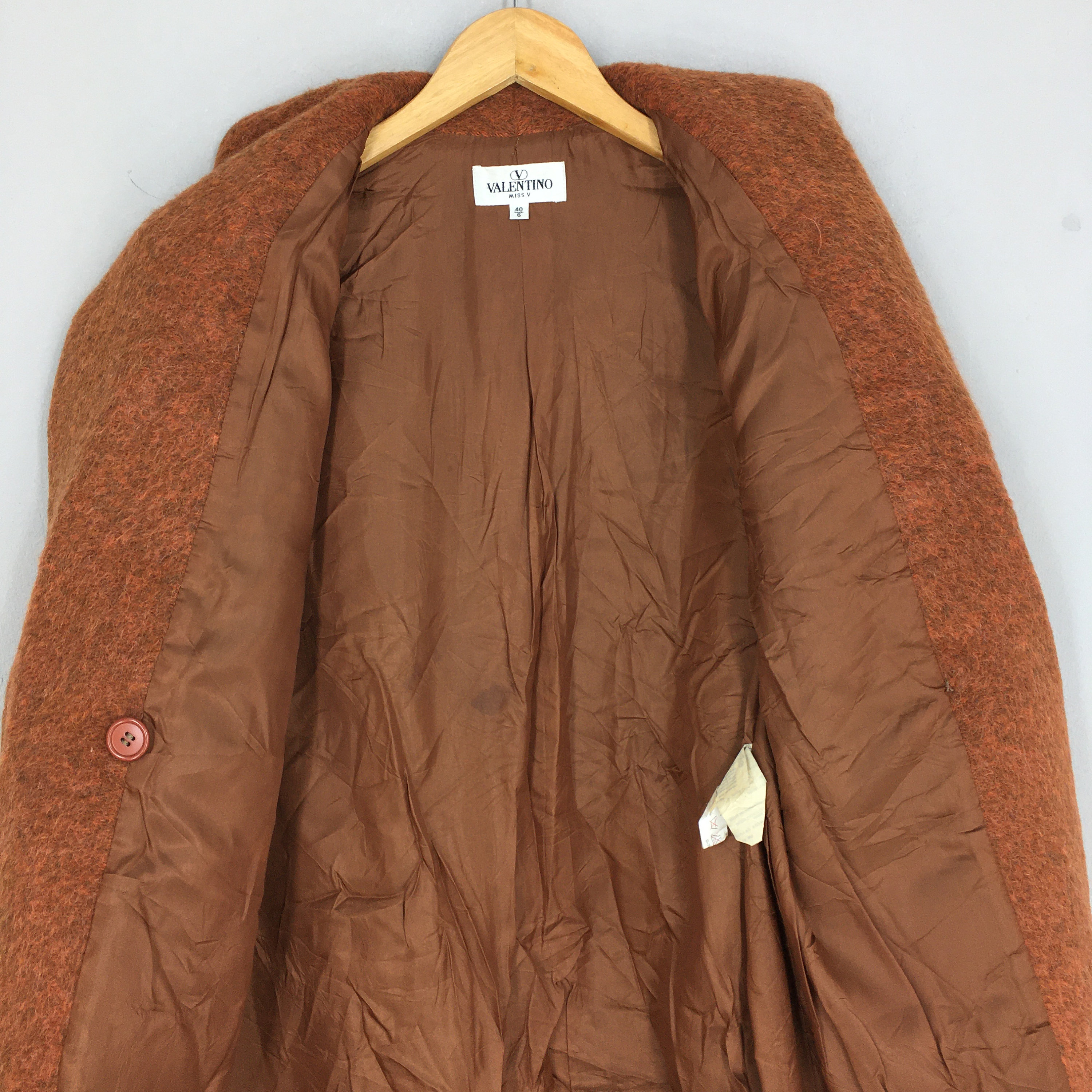 VALENTINO MISS V バレンティノ　ジャケット　ヴィンテージ Vintage Valentino Miss V Wool Alpaca Long Jacket Women Large