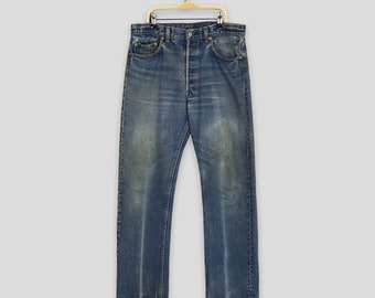 Size 32x29 Vintage 90s Levi's 501XX Faded Blue Jeans Stonewash Levi's Straight Cut Jeans Levi's Button Fly Denim Levi's 501 Usa Jeans W32
