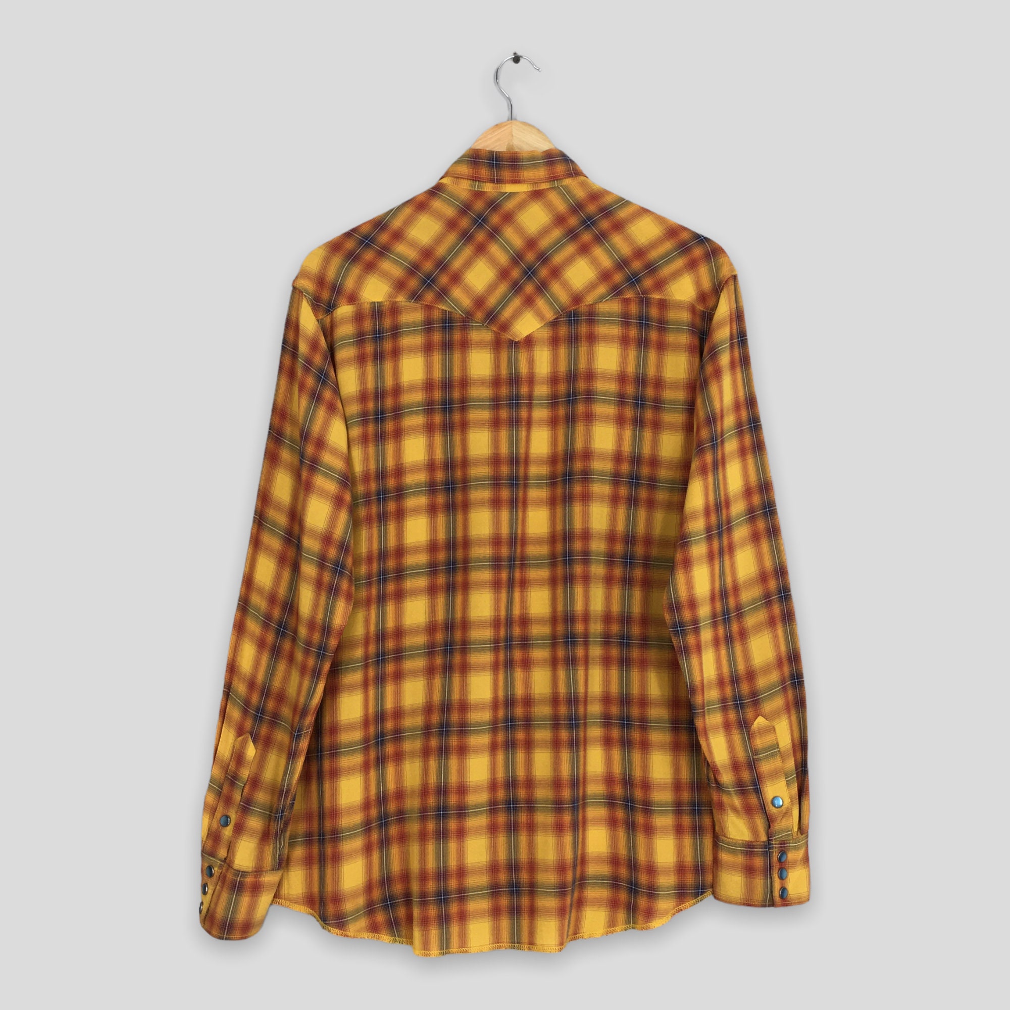 Vintage Hysteric Glamour Flannel Plaid Checked Boho Shirt