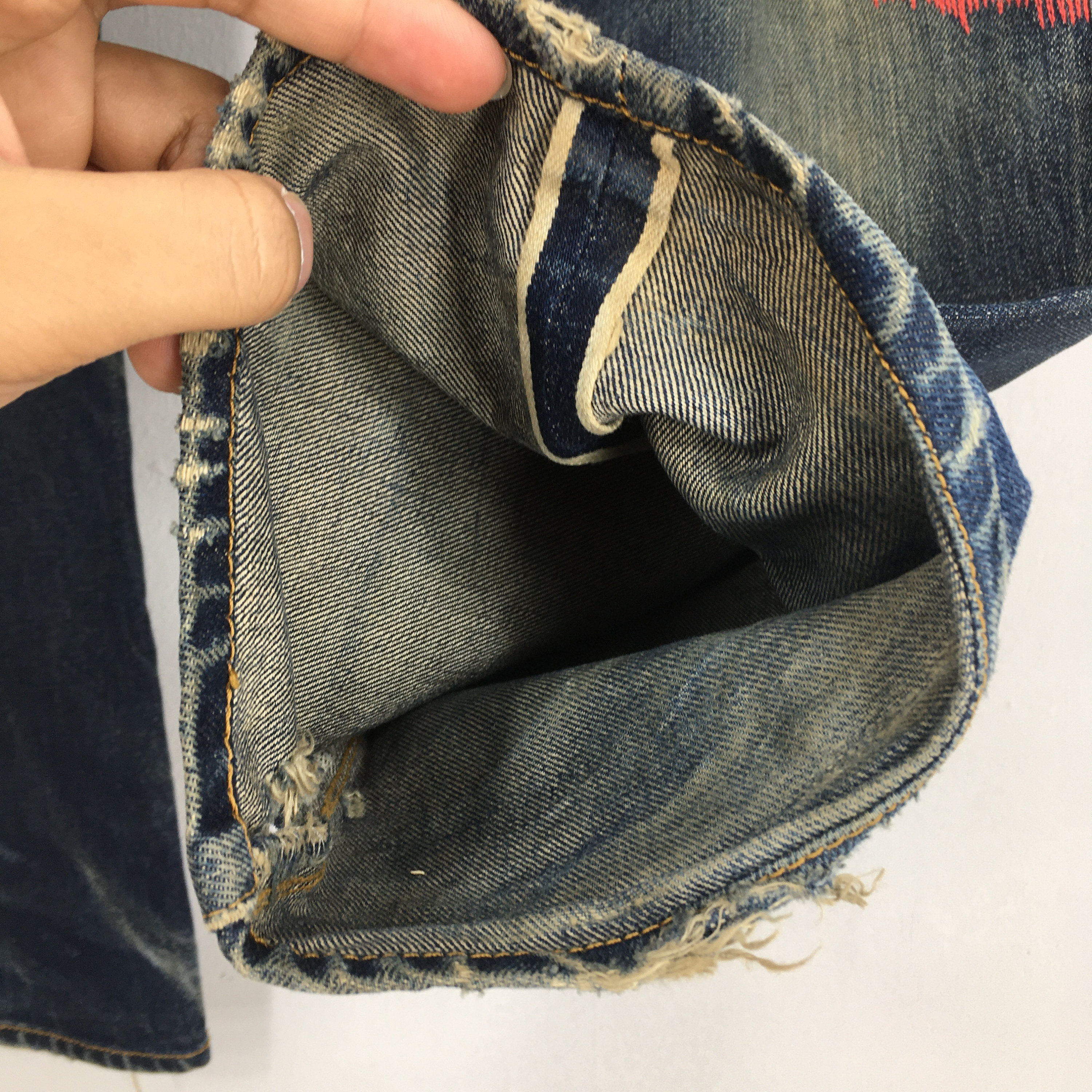 Size 32x28.5 Vintage Levis 501XX LVC Japan Selvedge Denim Faded