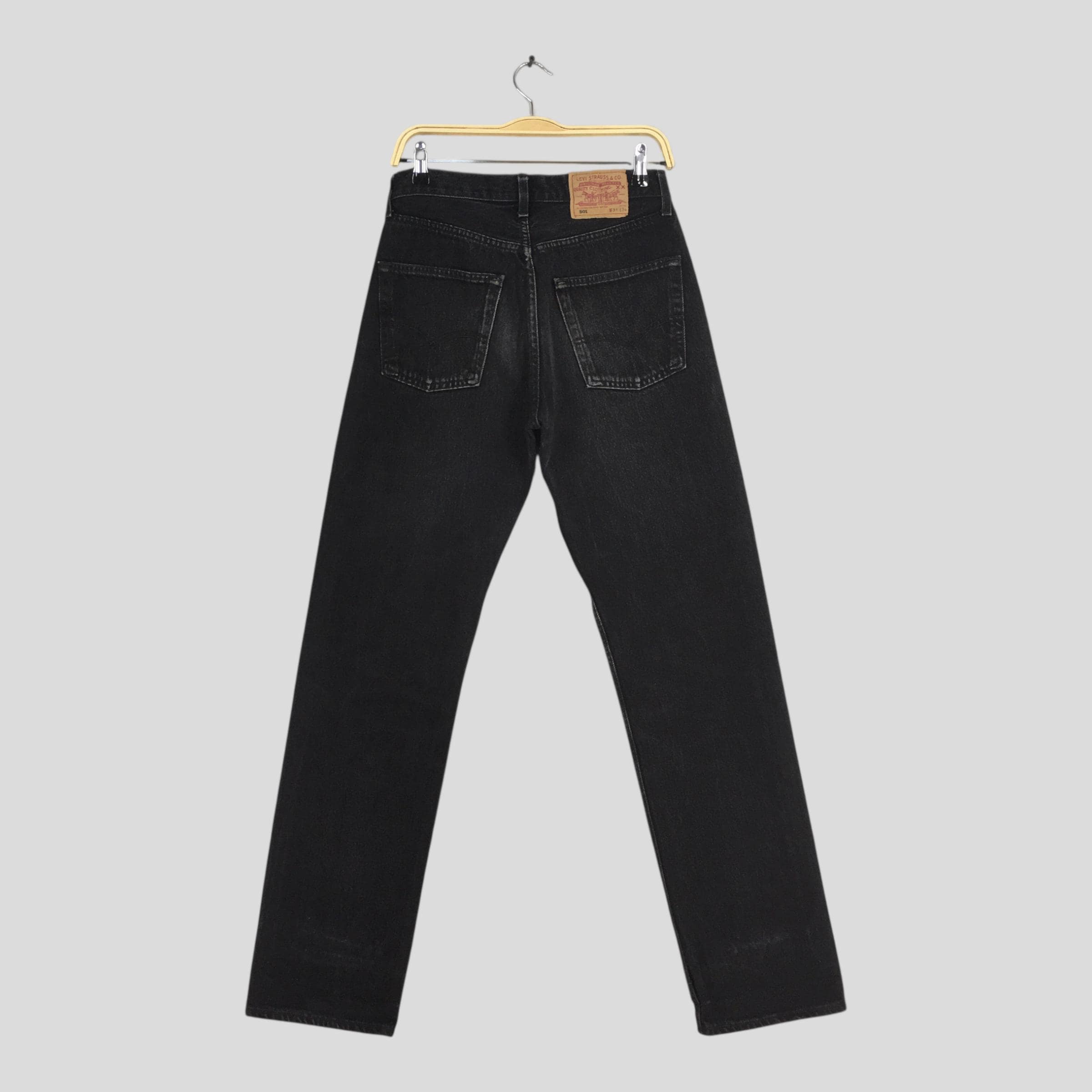Size 28x32 Vintage 90s Levi's 501 Distressed Faded Black