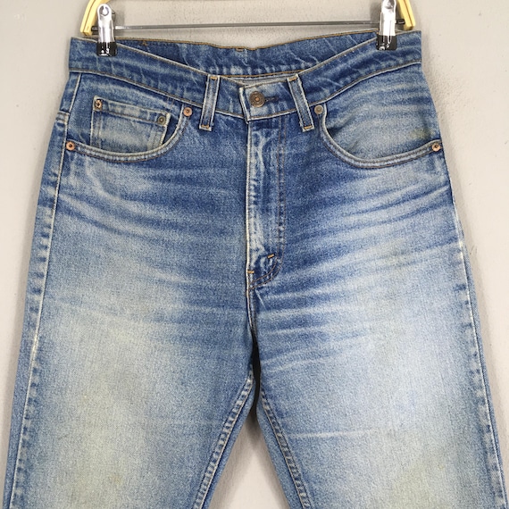 Vintage 90s Levi's 517 Bootcut Jeans: Stonewash Distressed Denim