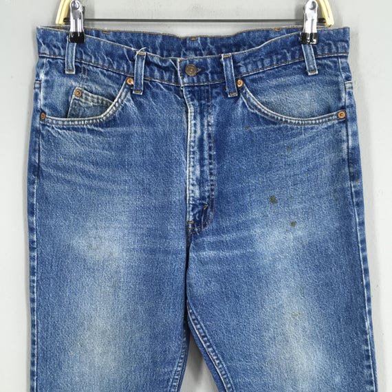 Size 31x28.5 Vintage Levi's 517 Blue Faded Flare Bootcut Jeans
