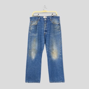 Size 34x26.5 Vintage Levis 501 Faded Blue Stonewash Jeans Levi&#39;s 90s Faded Dirty Denim Jeans Levis Button Fly Levi&#39;s Men Jeans Levis Usa W34