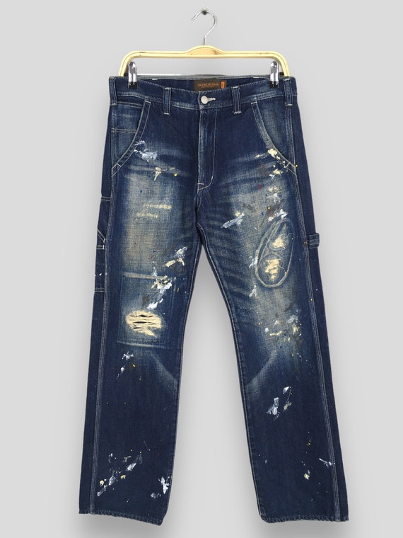Size 30x29.5 Quenchloud Japan Splatter Painter Jeans