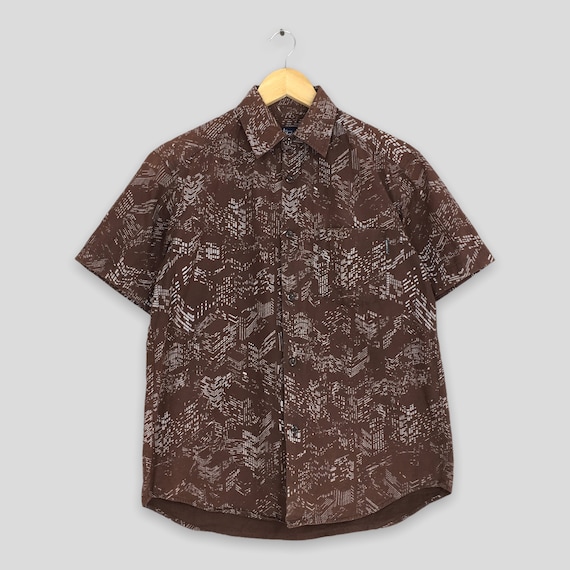 Vintage Stussy Brown Button up Shirt Small 90's Stussy Usa Vintage Stussy Brown Button up Shirt Small 90's Stussy Usa