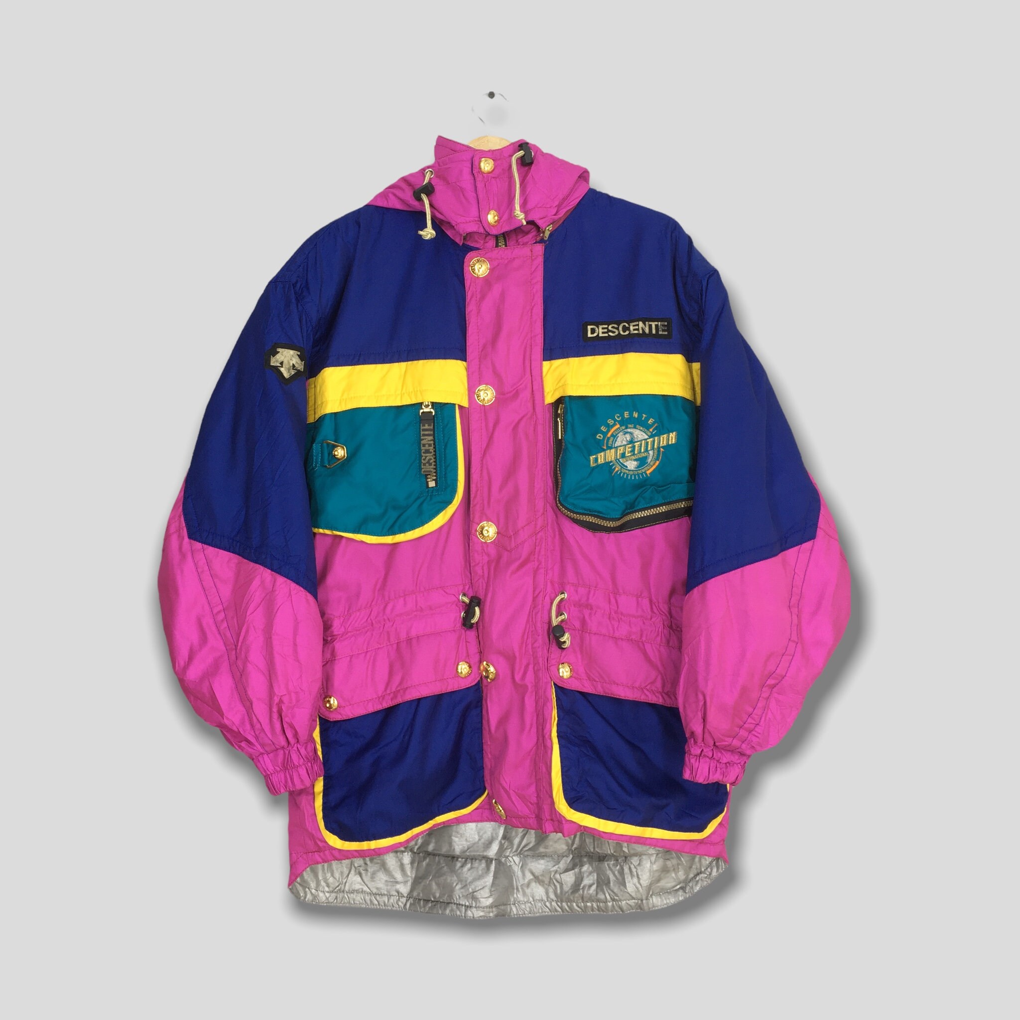 Vintage 90s Descente Japan Winter Bomber Parka Jacket Medium Vintage 90s Descente Japan Winter Bomber Parka Jacket Medium