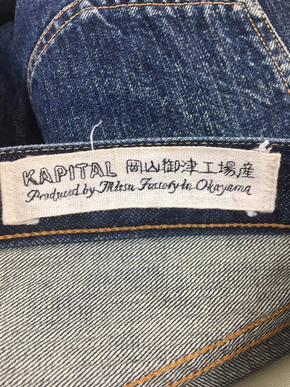 Size 32x30.5 Kapital Kountry Redline Button Fly Jeans Size 32x30.5 Kapital Kountry Redline Button Fly Jeans