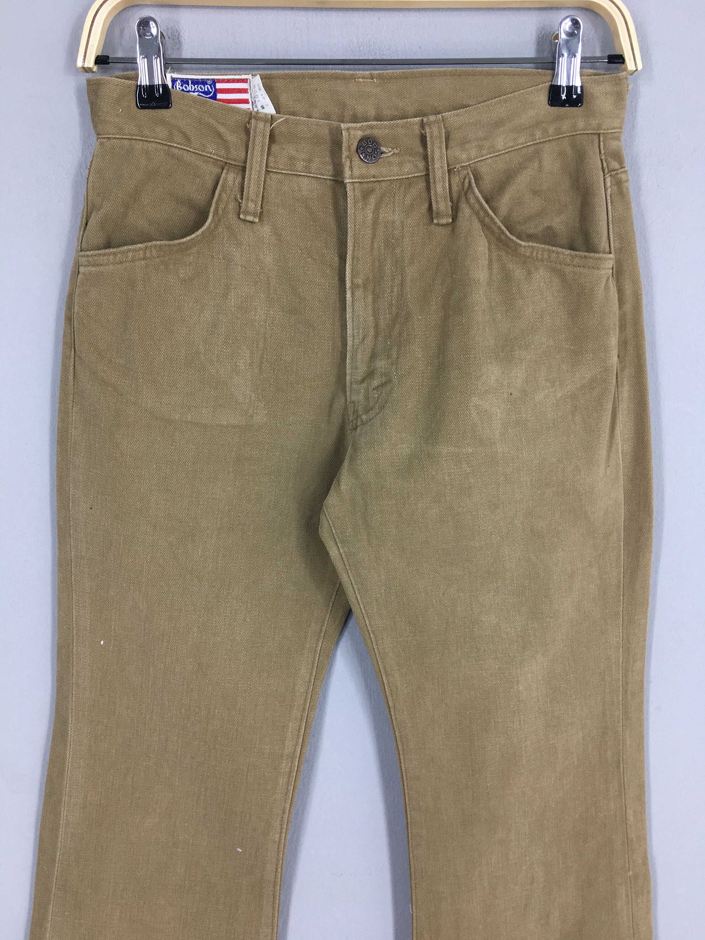 Size 27x31.5 Vintage Bobson Bootcut Brown Pants Wide Leg