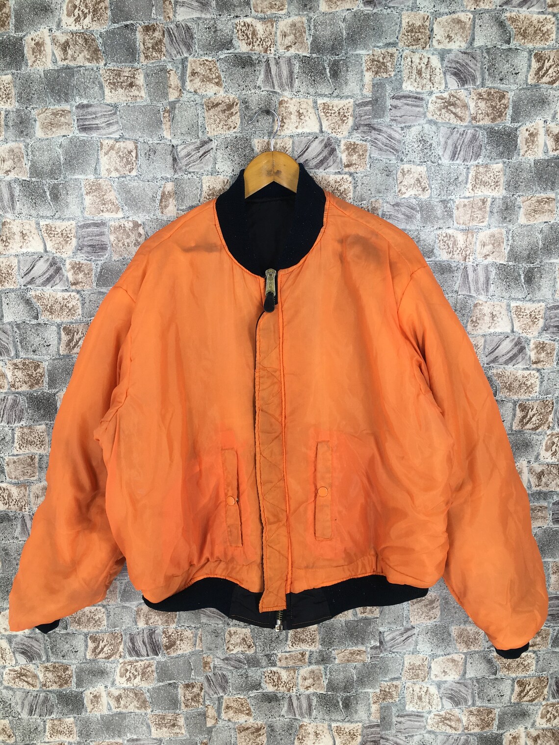 Vintage Usa Air Force Army Flight Jacket Xlarge 1980s Usaf Etsy