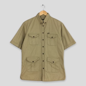 Vintage Dsquared2 Italy Casual Shirt Medium Dsquared2 Italian Designer Oxfords Dsquared2 Multi Pocket Brown Shirt Buttondown Size M