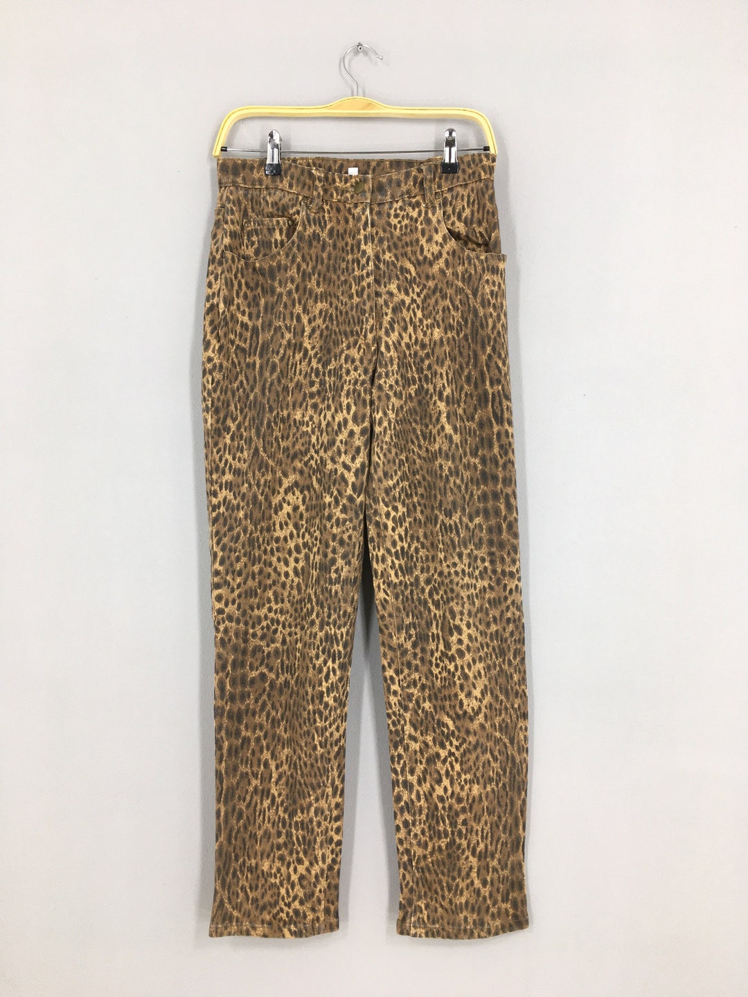 Size 28x28 Vintage Style Works Leopard Print Pants Slim Fit