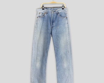 Größe 28x28 Vintage 90er Jahre Levi's 501 Faded Blue Jeans Levi's Stone Washed Straight Cut Jeans Levi's 501 Button Fly Denim Levi's Damen Jeans Jeans W28