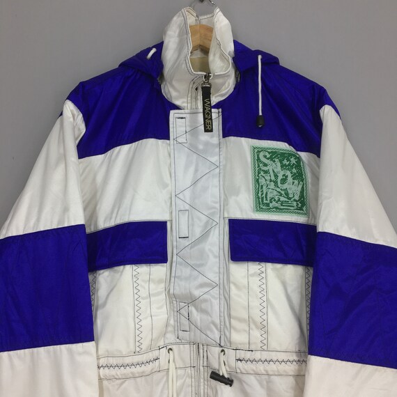 Vintage Wagner Snow Ski Wear Bomber Jacket Hoodie Large 90s