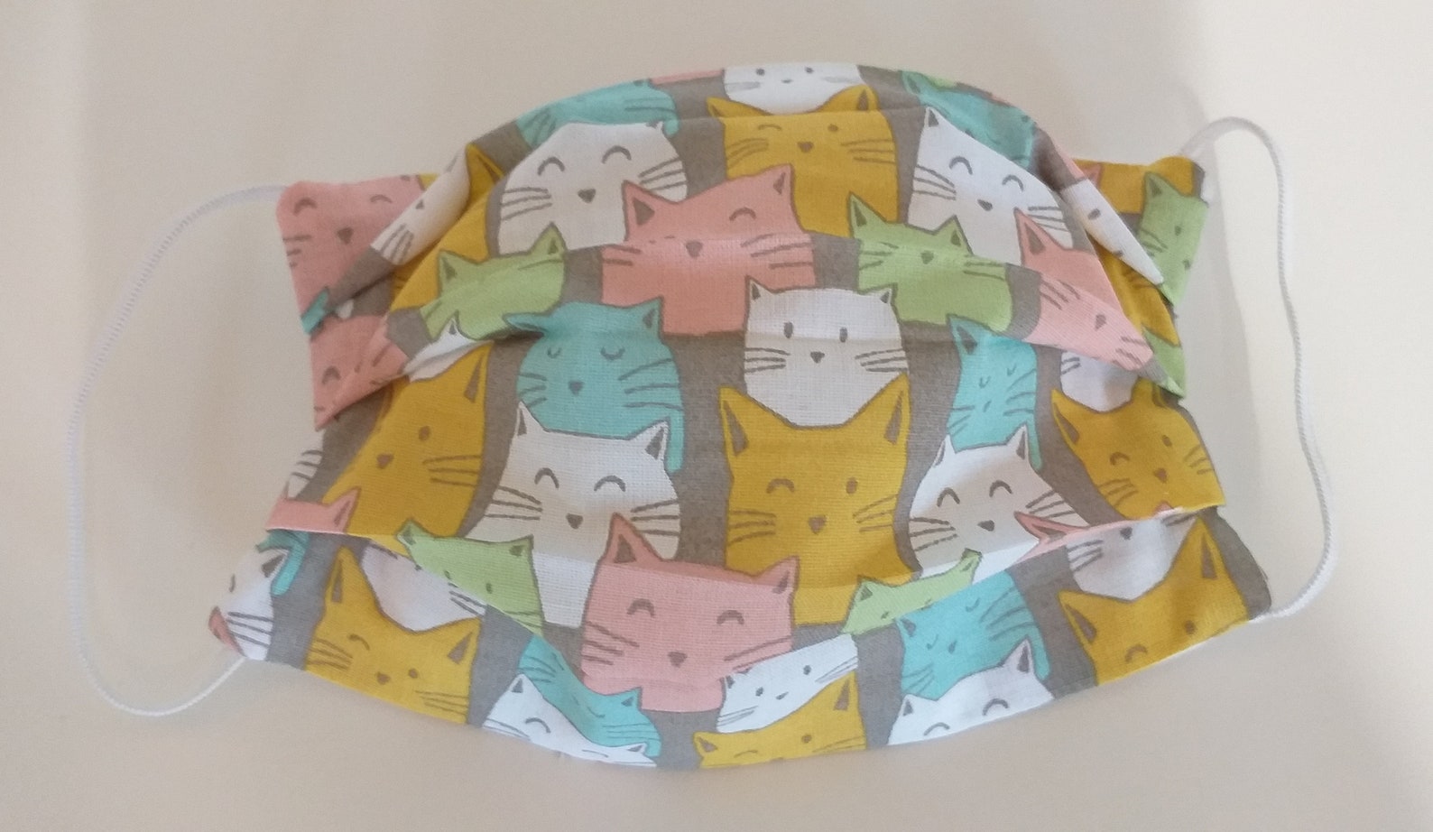 Kitty Cat Face Mask Nose Wire Cats Face Mask Double Layer Etsy