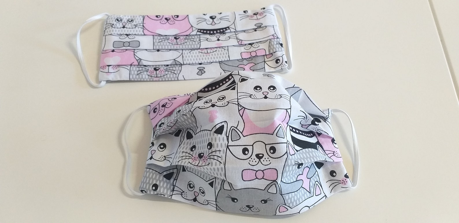 Kitty Cat Face Mask Nose Wire Cats Face Mask Double Layer Etsy