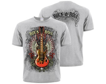 Rock'n'Roll Guitar T-Shirt: Vintage Rocker Style