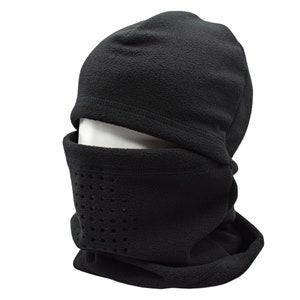 Polaina militar de lã preta no pescoço, aquecedor de pescoço. Gravata com chapéu. Balaclava Tática. Lustre quente em clima frio. Máscara preta. Fabricado na Ucrânia.