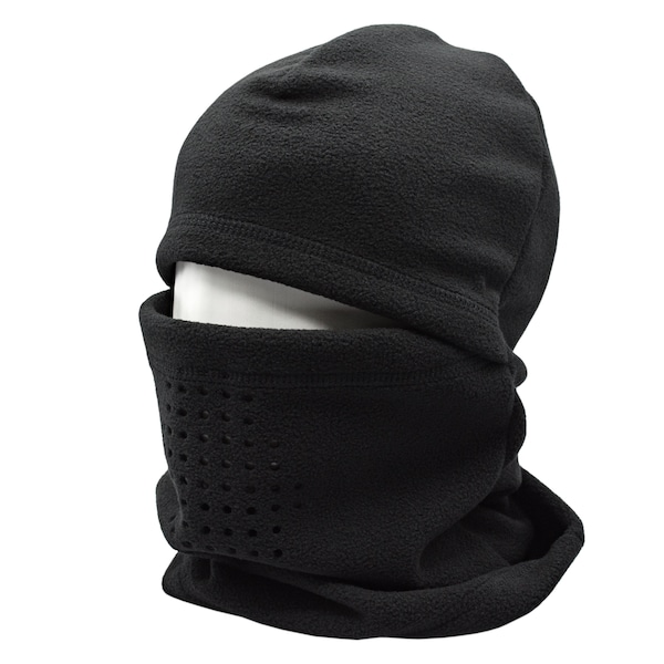 Fleece military black neck gaiter, neck warmer. Neckwear with hat. Tactical Balaclava. Cold weather warm buff. Black mask. Made in Ukraine.