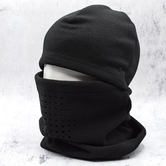 Black Polar Fleece Neck Gaiter – Military Cold Weather Neck Warmer For Winter, Outdoor Sports & Daily Use