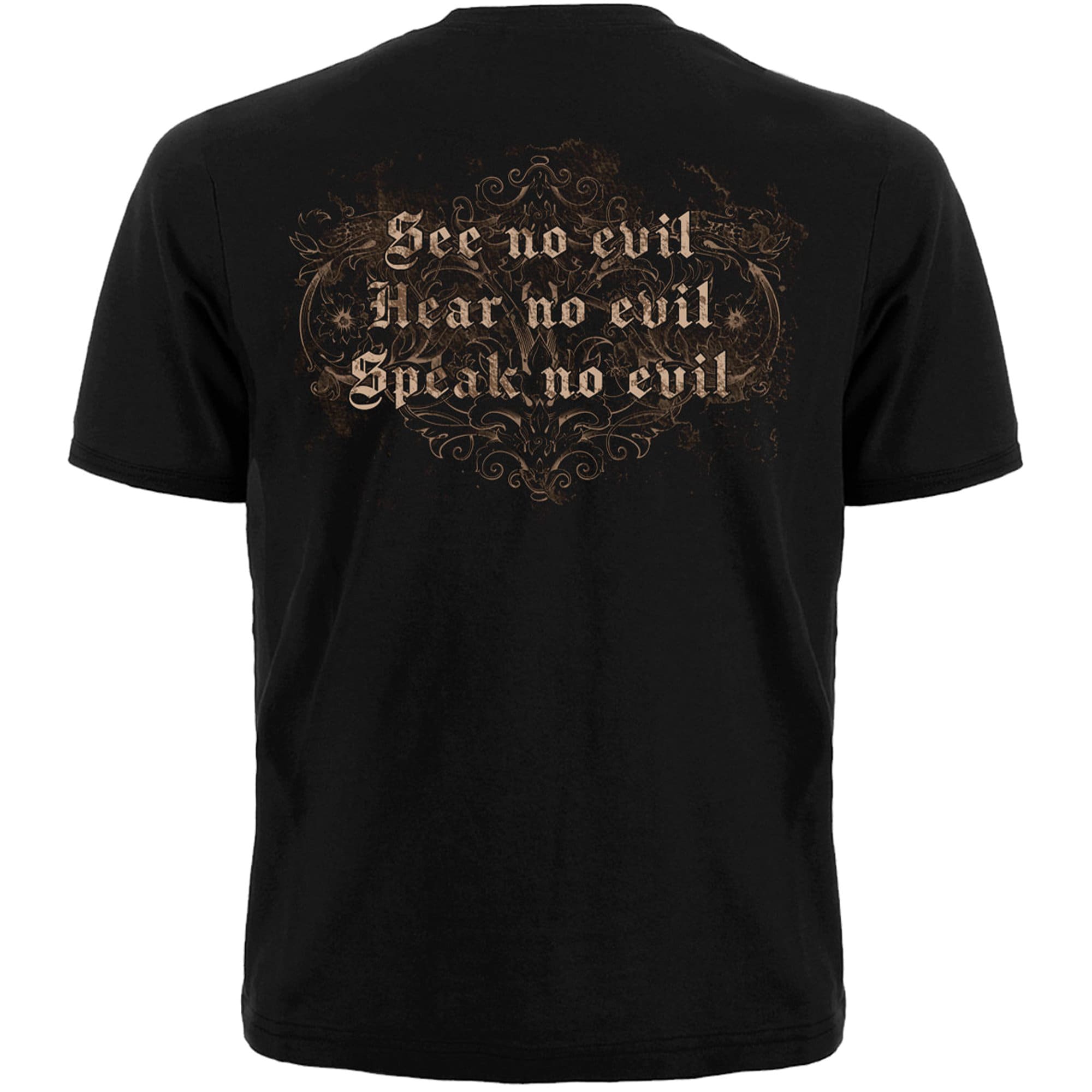 Black Cotton T-shirt: See No Evil Skulls - Gothic Occult Tee - Etsy