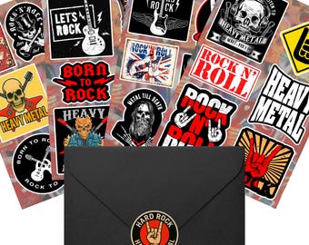 Bahan alamy 100 stuks Rock Band Punkstickers, Classic Rock Stickers, Pack voor volwassenen, coole metalen, punk, muziekstickers voor gitaar, laptop, skateboard, waterfles, helm enz