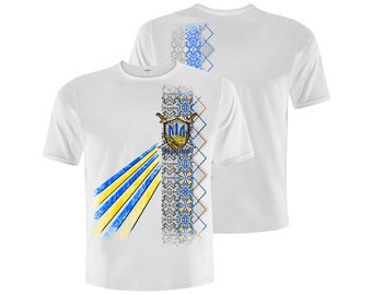 T-shirt con tridente ucraino – Stile Vyshyvanka, orgoglio dell'Ucraina