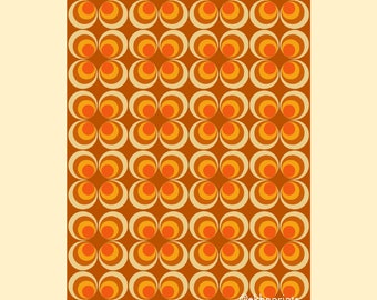 Colorful 1970/'s Groovy Swirl Design Peel and Stick Wall Paper DIY Self Adhesive Fabric Wall Paper Graphic