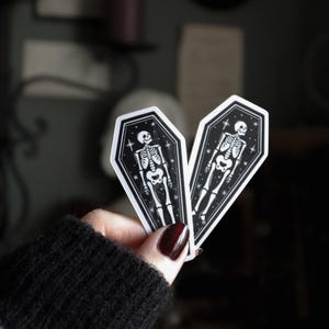 COFFIN Sticker | Halloween | Gothic | Kindle | Spooky