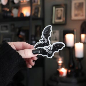 Pegatina de murciélago / Halloween / Gótico / Kindle / Espeluznante