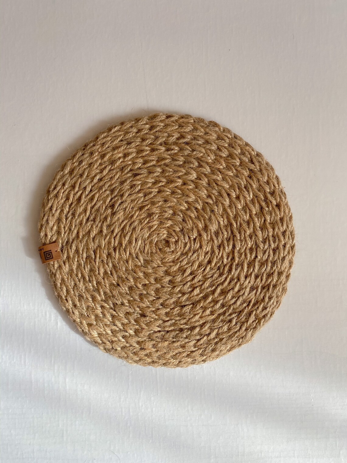 Jute Placemats Set Round Placemats Crochet Jute Rope Etsy
