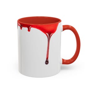 Dripping Blood Mug Horror Gifts, Gothic Vampire Mug, Halloween Gothic Drinkware, Spooky Horror Gift, Goth Mug for Horror LoversGift image 3