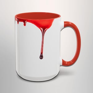 Dripping Blood Mug Horror Gifts, Gothic Vampire Mug, Halloween Gothic Drinkware, Spooky Horror Gift, Goth Mug for Horror LoversGift image 9