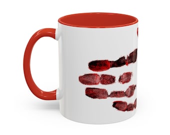 Bloody Handprint Mug,  Goth Mug Horror Gifts Halloween Mug