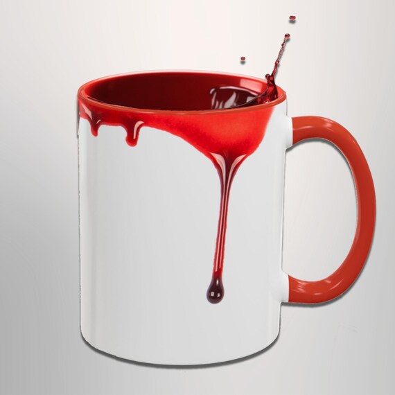 Dripping Blood Mug Horror Gifts, Gothic Vampire Mug, Halloween Gothic Drinkware, Spooky Horror Gift, Goth Mug for Horror LoversGift