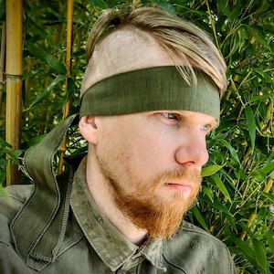 Snake Eater / Big Boss Infinity Bandana - MGS Metal Gear Solid - Cosplay / Merchandising Replica - OLIVE GREEN - Vietnam Era Costume - Delta