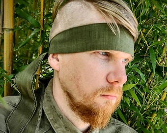 Snake Eater / Big Boss Infinity Bandana - MGS Metal Gear Solid - Cosplay / Merchandising Replica - OLIVE GREEN - Vietnam Era Costume - Delta