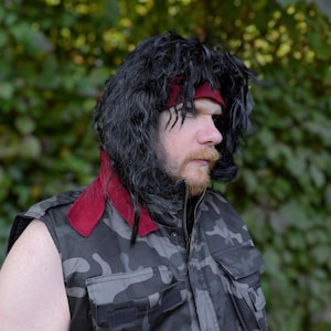 John Rambo Bandana / Headband / Sweatband - for Cosplay & Merchandising - Replica from the Hero Movie / Cinema / Video Game - Color: RED