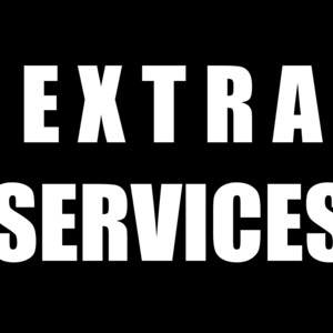 Extra tjänster för redan lagda beställningar, t.ex. expressfrakt eller kostsam anpassning
