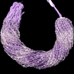 Multi Pink Amethyst 7x5mm Faceted Oval Beads ~ Natural Amethyst Semi Precious Gemstone Loose Oval Beads For Jewelry Making ~ 13inch Strand