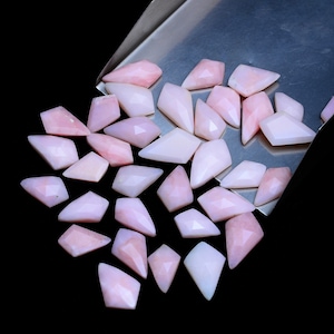 Ópalo rosa facetado con corte de cometa ~ Ópalo rosa natural suelto de 12 mm a 18 mm en forma de cometa ~ Ópalo rosa suelto con corte de rosa elegante para joyería