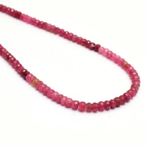 Natural Multi Pink Tourmaline 3.5mm-4mm Faceted Beads ~ Pink Tourmaline Gemstone Rondelle Beads ~ Tourmaline Beads For Jewelry ~ 16&quot; Strand