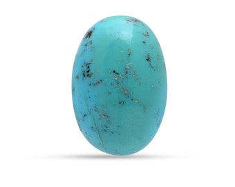 Cabujón ovalado suelto de turquesa natural ~ Piedra preciosa turquesa de 18 x 27 mm, cabujón liso con parte trasera plana ~ Piedra preciosa semipreciosa turquesa para joyería