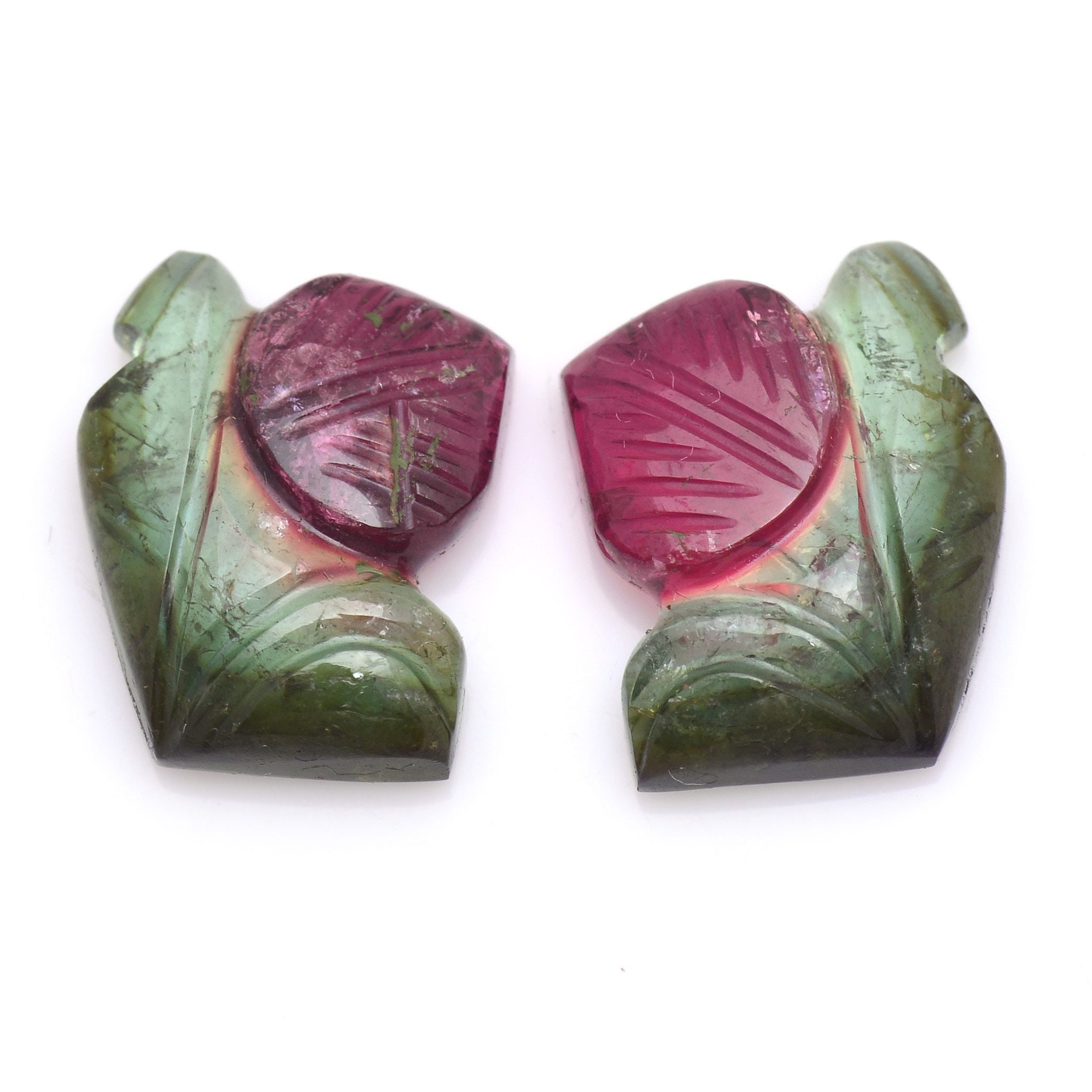 美しい！天然バイオトルマリンのファンシーカービング～トルマリン