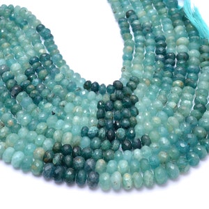 AAA+ Grandidierite Gemstone 5mm-6mm Faceted Rondelle Beads ~ Natural Grandidierite Semi Precious Gemstone Loose Rondelles ~ 10inch Strand