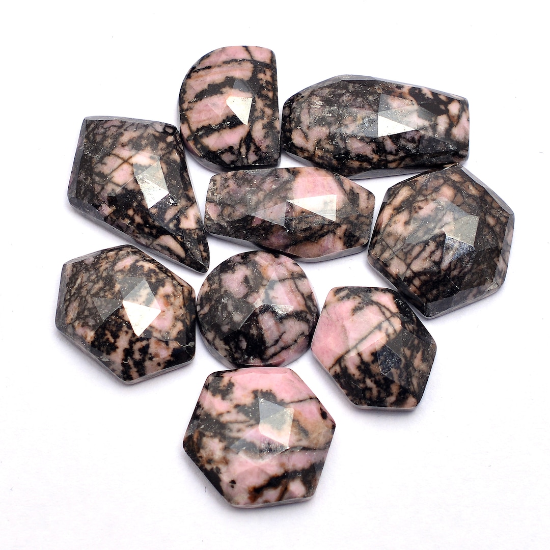 Natural Rhodonite Garnet Fancy 9x11mm-12x18mm Faceted Loose Free Form ...