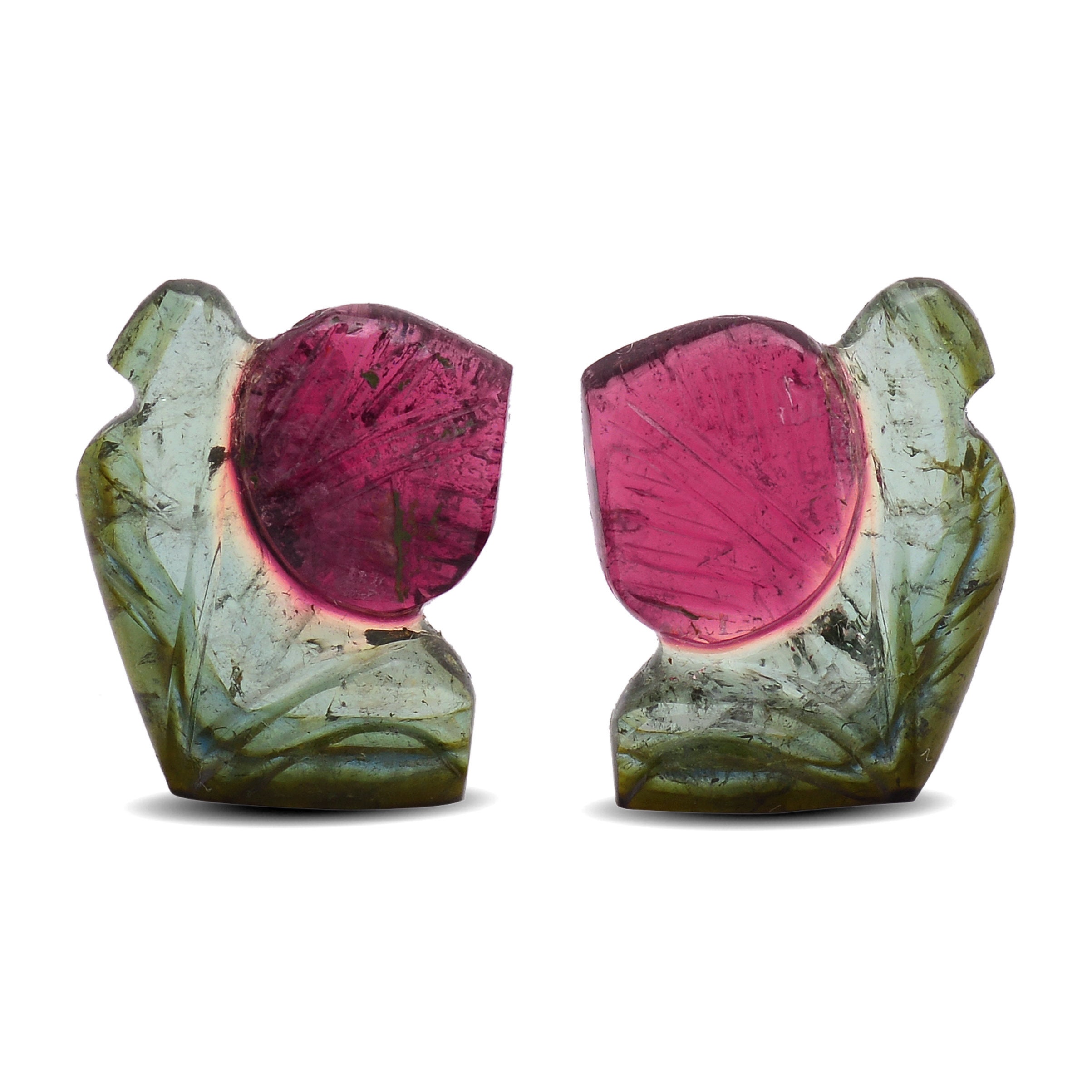 美しい！天然バイオトルマリンのファンシーカービング～トルマリン