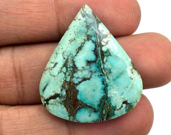 15カラットの天然ターコイズハートカボション：ジュエリー用研磨宝石