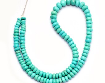 Arizona Türkis Glatte Rondelle Perlen ~ Natürlicher Türkis Edelstein 4.5 mm-7 mm Plain Perlen ~ Türkis Lose Rondelle Perlen für Schmuck
